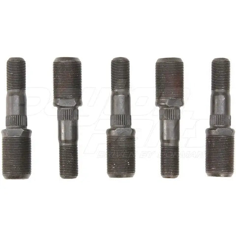 Dayton E-3728L round collar wheel end stud, package of five, with a should design for heavy-duty industrial applications.