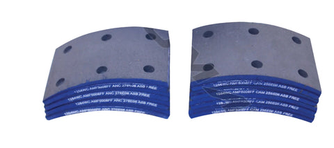 Automann 140.1284WC.50 brake lining showing friction surface and mounting edge for vehicle brake system.
