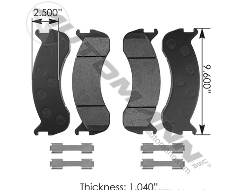 141.7655-D786A- Hydraulic  Brake Pads - Nick's Truck Parts