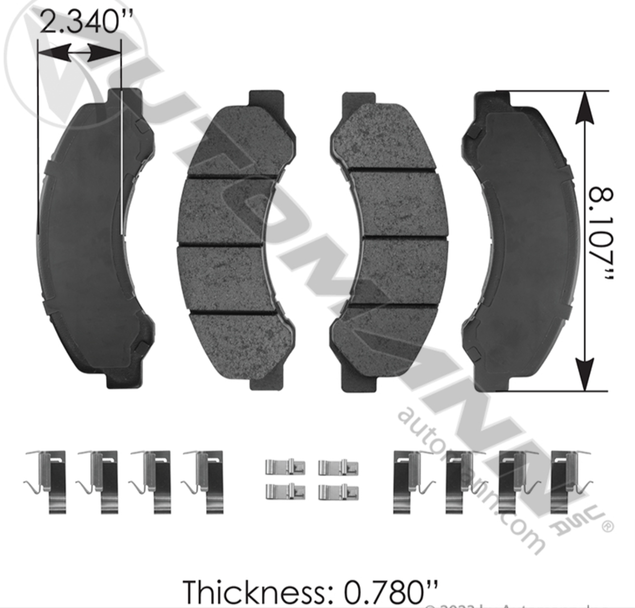 141.7698-D826- Hydraulic Brake Pads – Nick's Truck Parts