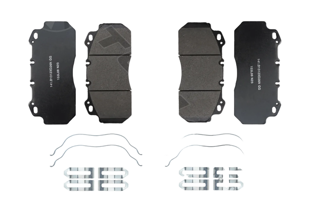 Automann 141.D1312XD26N air disc brake pad set for heavy-duty vehicles, showing the brake pads with metal backing plates.