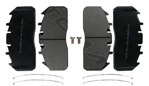 Automann severe duty air disc brake pads with FMSI 8435 D1323, shown in a close-up image highlighting brake pad details.