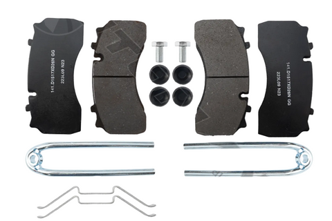 Automann air disc brake pad set 26K, automotive brake pads with metal friction material, for heavy-duty braking systems.