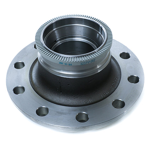 Automann trailer hub front drive steer axle, showcasing the durable metal construction and mounting points.