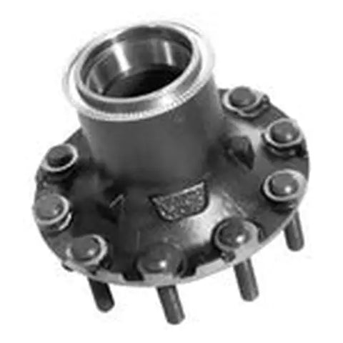 Automann trailer steer hub assembly 150.S1101.S1 showing metal wheel hub with mounting bolts and brake flange.