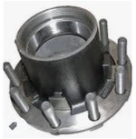 Automann trailer hub with outboard mount wheel hub, showing the metal construction and mounting surface for boat or trailer use.