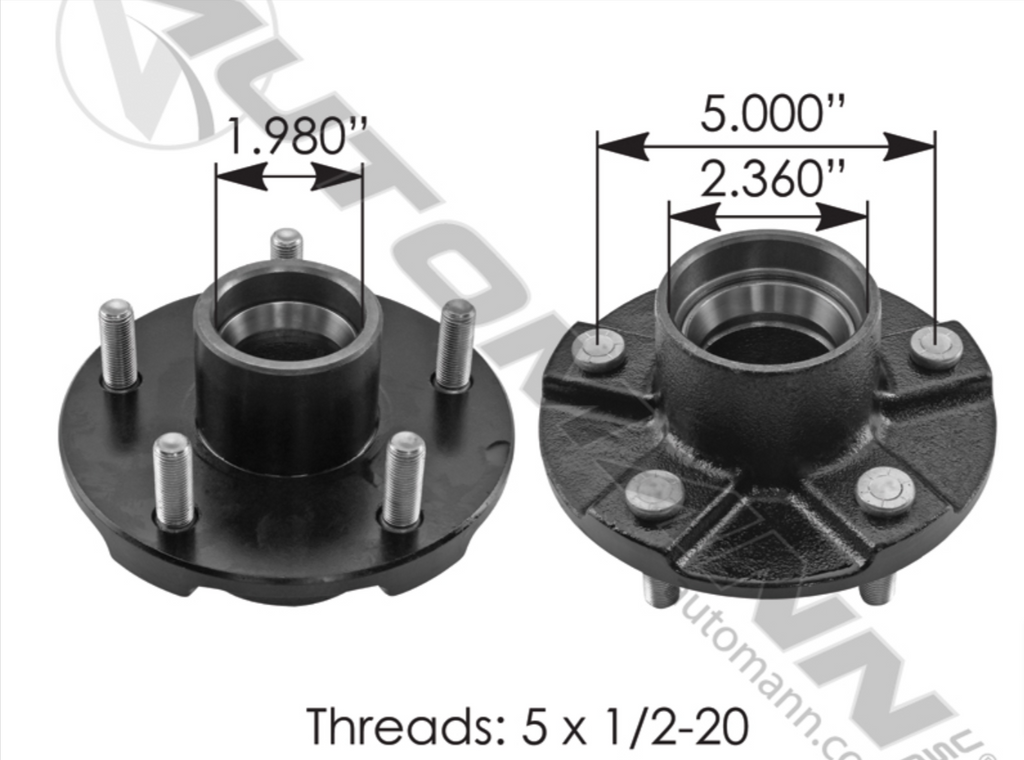 150.U5500 - Idler Hub 3;500 lb Axle