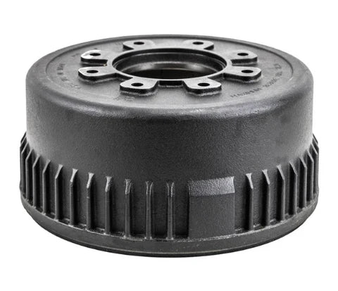 Automann 151.24001ABS brake drum with ABS tone ring, 10K capacity, designed for heavy-duty truck braking systems.