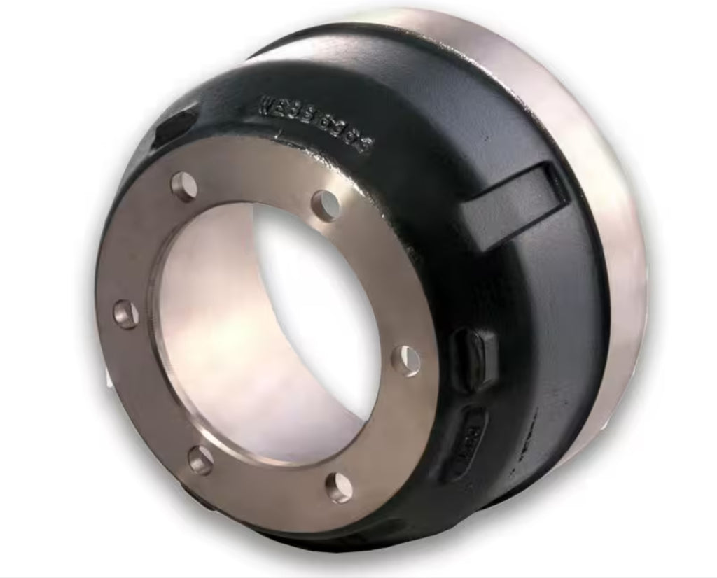 Automann brake drum 12.25-inch diameter and 7.5-inch width showing smooth metal surface and mounting edges