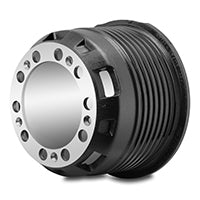 Automann brake drum measuring 14.5 inches by 10 inches, showing the smooth metal surface and mounting holes for vehicle braking system.