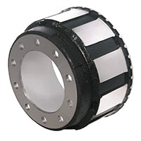 Automann brake drum measuring 15-inch diameter and 5-inch width, featuring a clean metallic surface with bolt holes.