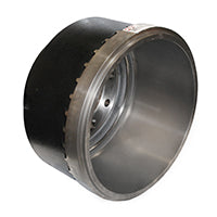 Automann brake drum, 16.5-inch diameter and 7-inch width, metal component with vented surface for heavy-duty vehicle braking.