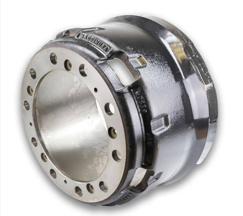 Automann brake drum, 16.5-inch diameter by 8.625-inch width, durable metal component for heavy-duty vehicle braking systems.