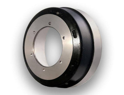 Automann brake drum 18-inch diameter, 7-inch width, showing the metal drum with mounting holes and surface details.