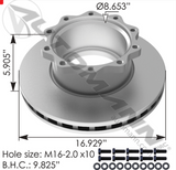 153.110707- Air Disc Rotor 16.929in