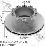 153.116206- Air Disc Rotor 16.929in