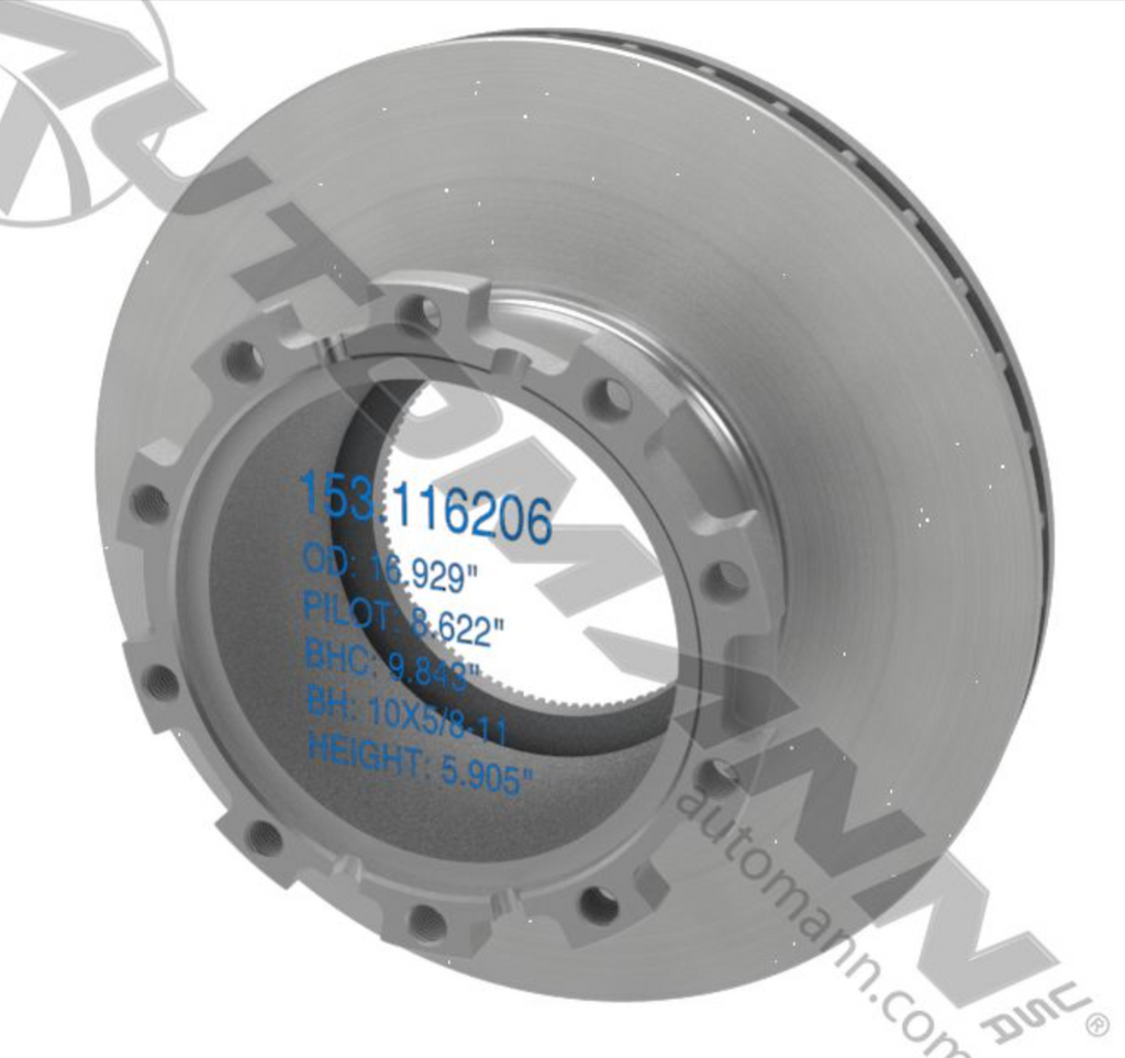 153.116206- Air Disc Rotor 16.929in