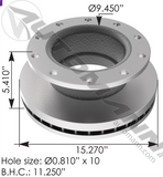 153.118A131 - Air Disc Rotor 15.270in