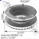 153.118H138- Air Disc Rotor 15.270in