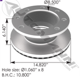 153.118K1415 - Air Disc Rotor 14.820in