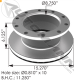 153.118K167 - Air Disc Rotor 15.270in