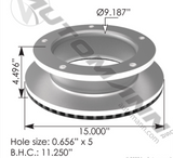 153.122701 - Hydraulic Disc Rotor 15.000in