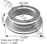 153.12292 - Hydraulic Disc Rotor 15.000in