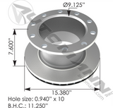 153.123574 - Hydraulic Disc Rotor 15.380in