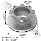 153.123632- Air Disc Rotor 14.880in