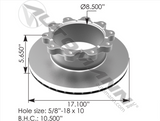 153.123642 - Air Disc Rotor 17.100in