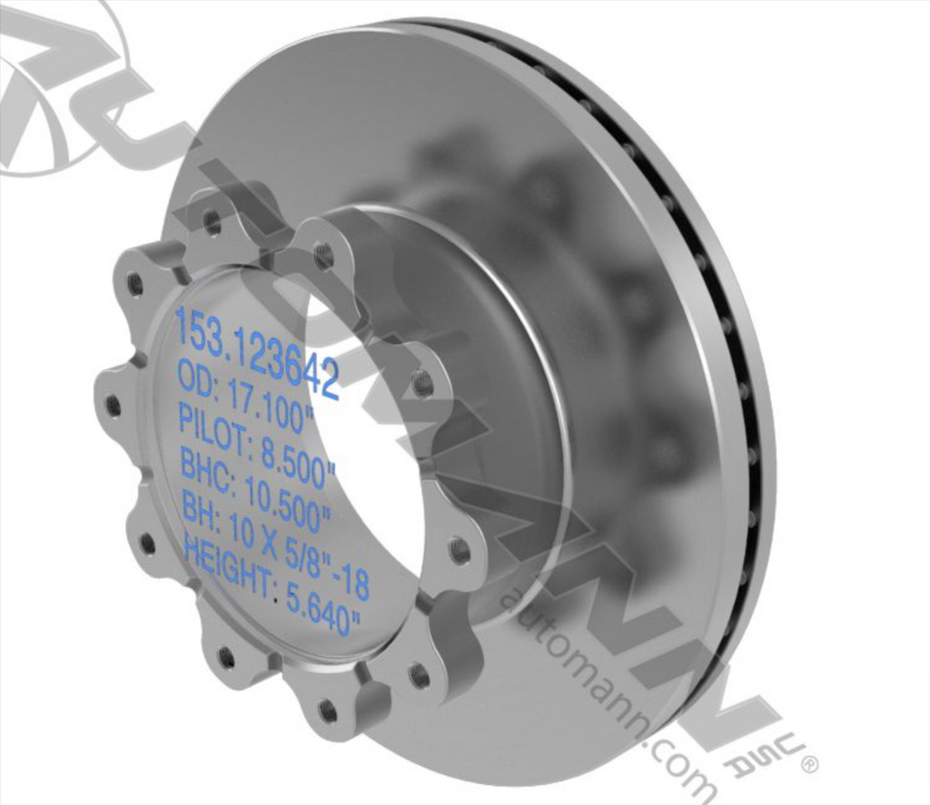 153.123642 - Air Disc Rotor 17.100in