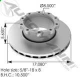 153.123725- Air Disc Rotor 17.080in