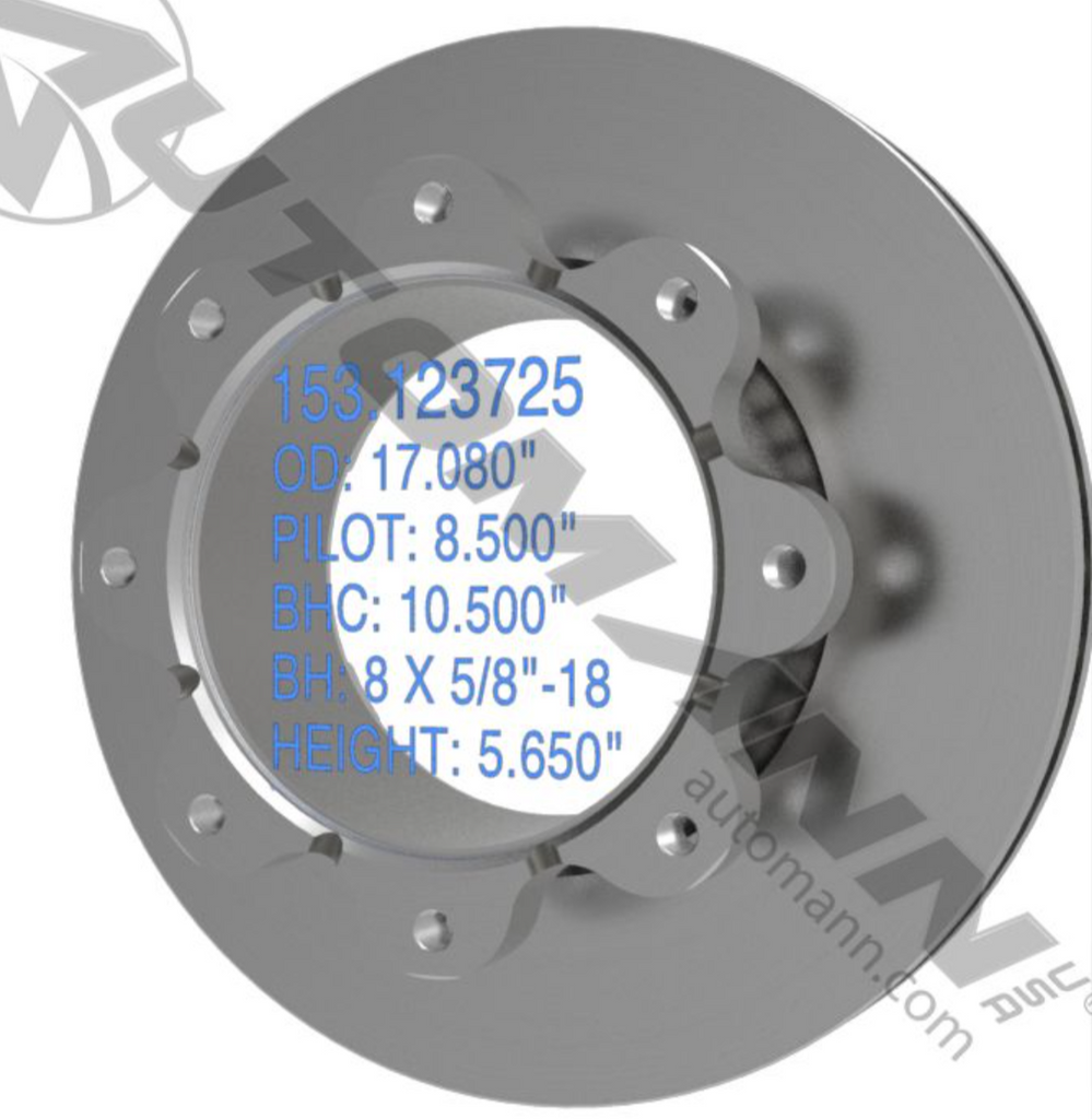 153.123725- Air Disc Rotor 17.080in