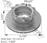 153.125705 - Air Disc Rotor 16.930in