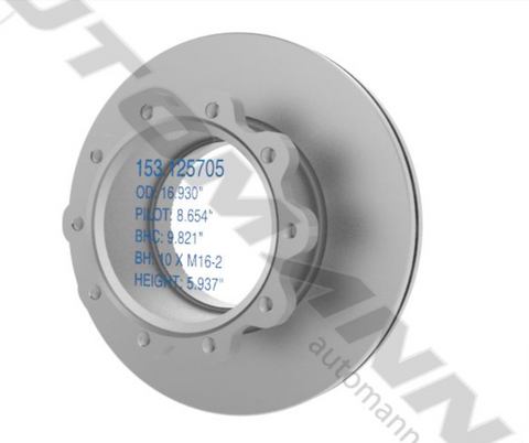 153.125705 - Air Disc Rotor 16.930in