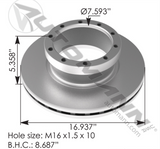 153.125800- Air Disc Rotor 16.937in