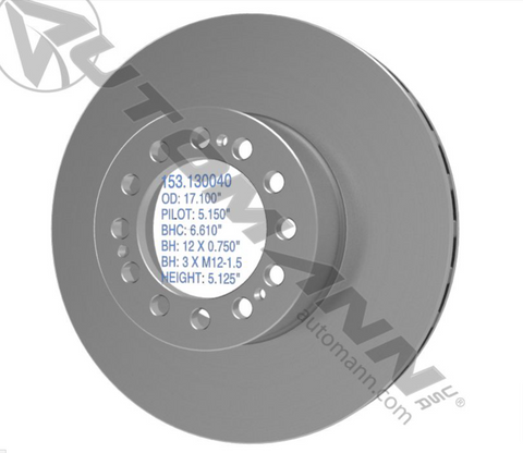 153.13004 - Air Disc Rotor 17.100in