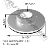 153.134497- Air Disc Rotor 16.929in