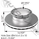 153.137191 - Air Disc Rotor 16.929in