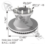 153.141508- Hydraulic Disc Rotor 12.480in