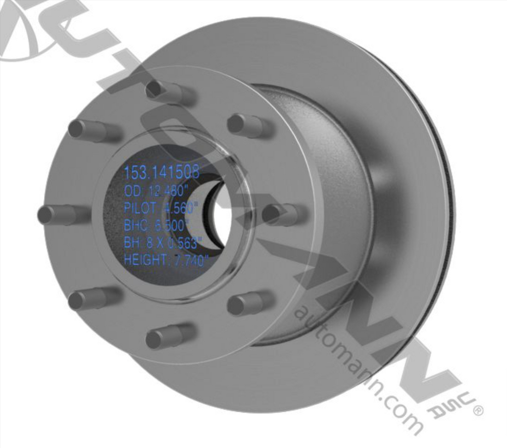 153.141508- Hydraulic Disc Rotor 12.480in