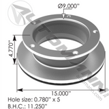 153.141875 - Hydraulic Disc Rotor 15.000in