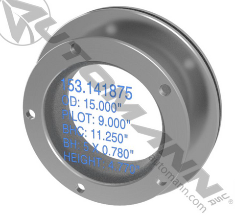 153.141875 - Hydraulic Disc Rotor 15.000in