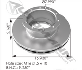 153.147678 - Air Disc Rotor 16.930in