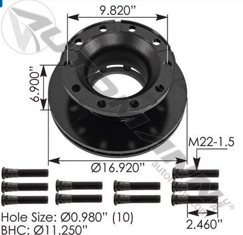 153.1700240.S2- Air Disc Rotor 430mm WEMC