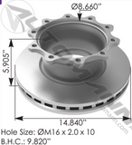 153.171601 - Air Disc Rotor 14.840in