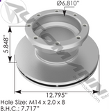 153.17518 - Air Disc Rotor 12.795in