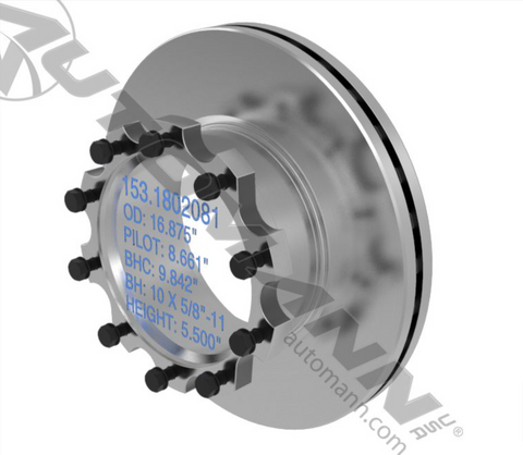 153.1802081 - Air Disc Rotor 16.875in