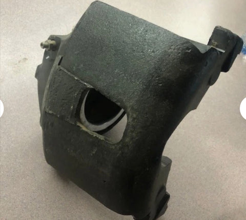 Automann disc brake caliper with 3.375-inch diameter, showcasing its sturdy metal construction and mounting brackets.