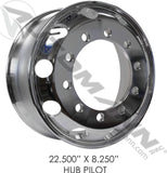 157.A225-33532- Wheel 22.500in X 8.250in Aluminum - Nick's Truck Parts